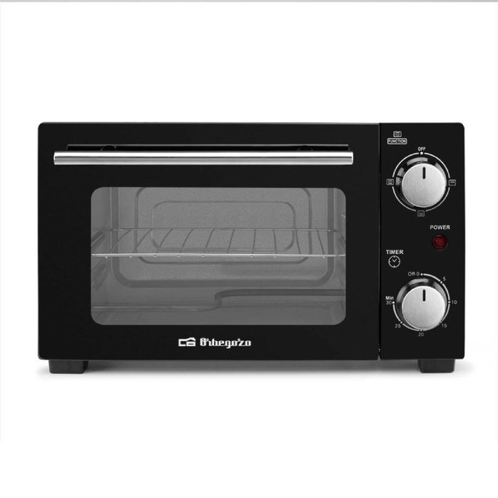 Orbegozo HO 985 Horno Eléctrico de Sobremesa, 800W, 10 Litros de Capacidad, Negro, Incluye Bandeja y Rejilla